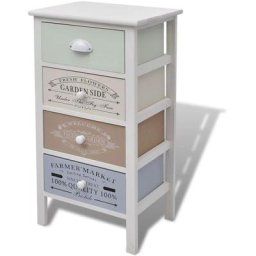 Vidaxl - Armoire de rangement en style français 4 tiroirs Bois n/a
