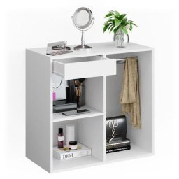Meuble d'appoint ""Isabelle"" Blanc avec tiroir Vicco