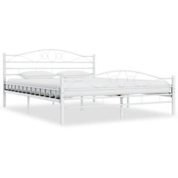 Cadre de lit Blanc Métal 160 x 200 cm Vidaxl White