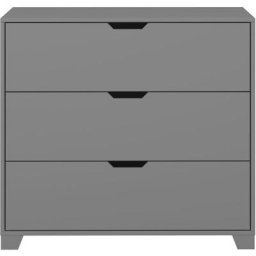 Loke Commode à 3 tiroirs, gris laqué.