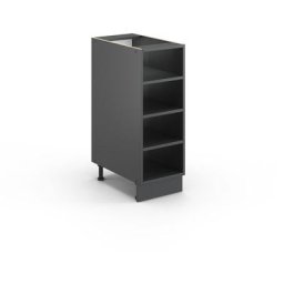 Armoire basse ""Fame-Line 30cm Anthracite ouvert Vicco