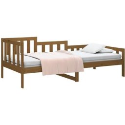 Lit de jour Marron miel 90x200 cm Bois de pin massif Vidaxl marron miel
