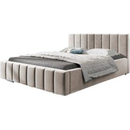Lit rembourré avec tiroir de lit BoxSpring Lit 01 - 160x200 - Light Beige (trinity 2)