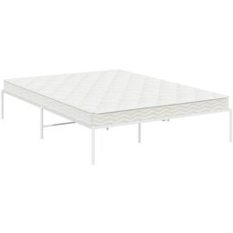 Cadre de lit métal blanc 140x190 cm Vidaxl White