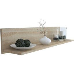 Vladon - tagère murale Skadu, étagère suspendue avec rangement pratique - Chêne brut - Chêne brut