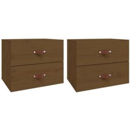 Tables de chevet murales 2 pcs Marron miel 50x36x40 cm vidaXL - marron miel