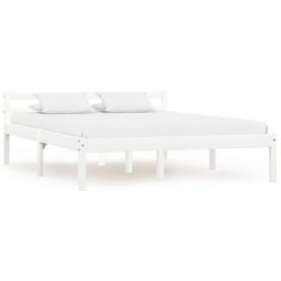 Cadre de lit Blanc Bois de pin massif 120 x 200 cm Vidaxl White