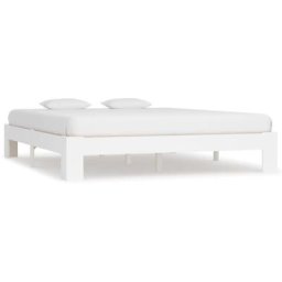 Cadre de lit Blanc Bois de pin massif 160 x 200 cm Vidaxl White