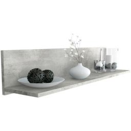 Vladon - tagère murale Skadu, étagère suspendue avec rangement pratique - Aspect Béton Oxyde