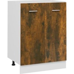 Armoire de plancher Chêne fumé 60x46x81,5 cm Bois d'ingénierie vidaXL - Chêne fumé