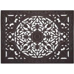 Tête de lit Atlas 160cm Bois sculpté Wenge - Wenge