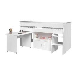 Zola Lit combiné enfant - Décor blanc - 90x200 cm - Sommier inclus - Parisot
