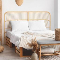 Tête de lit devi effet rotin 160 cm - Bois-clair