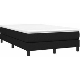 Sommier à ressorts de lit Noir 120x200 cm Tissu Vidaxl Black