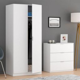 Dmora - Bloc-tiroirs Bridgeport, Commode moderne à 3 tiroirs, Commode basse pour chambre, Mobile