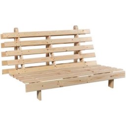 Structure futon bois naturel 90x200 - Bois clair