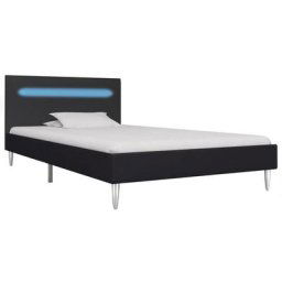 Cadre de lit avec led Noir Tissu 90 x 200 cm Vidaxl Black