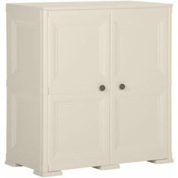 Vidaxl - Armoire plastique 79x43x85,5 cm design bois glace à la vanille Crème