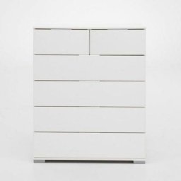 Commode ensse 6 tiroirs blanc - blanc