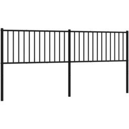 Vidaxl - Tête de lit métal noir 198x3x90 cm Black
