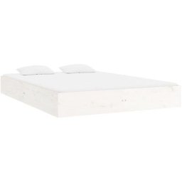 Cadre de lit blanc bois massif 200x200 cm Vidaxl White