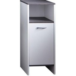 CaliforniaSanDiego Armoire de rangement pour salle de bain, 1 porte, 1 compartiment ouvert, blanc,