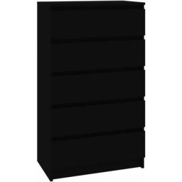 Vidaxl - Commode Noir 60x36x103 cm Bois d'ingénierie Noir