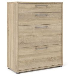 Ebuy24 - Prisme Commode a 4 tiroirs. Finition chêne.