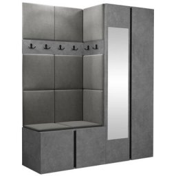 Ensemble entrée Hartford 278, Manila 16, 186x158x46cm, Miroir, Béton, Stratifié, Tapisserie, Mural,