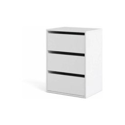 Commode intérieure pour armoires 51 cm trois tiroirs finition blanc mat Blanc