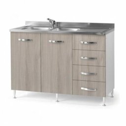 Vier de cuisine orme 2 portes avec tiroirs dx Cm 120x50xH 85