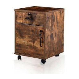 Armoire de classement, 40x40x57cm verrouillable en Bois avec 1 Espace de Rangement, pour la Maison,