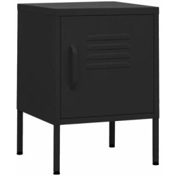 Table de chevet Noir 35x35x51 cm Acier Vidaxl Noir