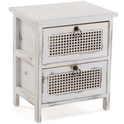 Versa - Old White Meuble pour la salle de bain, 42x27x37cm - Blanc