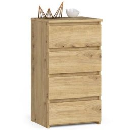 Commode Akord CL4 Chêne Artisan 40 cm 4 tiroirs façade Chêne Artisan 40x35x74 cm