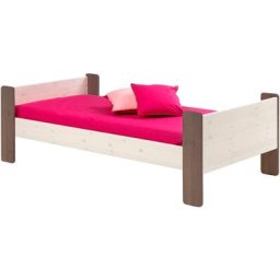 Ebuy24 - Molly Lit Kids 90x200 cm, blanc ciré et teinté de brun.