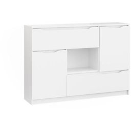 Commode ""Ruben"" blanc 120 cm 4 tiroirs Vicco