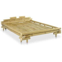 Cadre de lit Bambou 140 x 200 cm Vidaxl Light brown