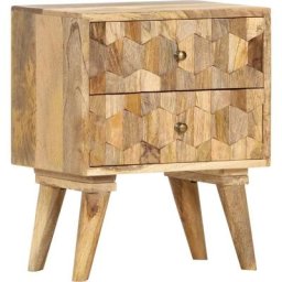 Table de chevet 40 x 30 x 50 cm Bois de manguier massif Vidaxl Brun