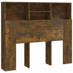 Vidaxl - Armoire de tête de lit Chêne fumé 120x19x103,5 cm Smoked oak