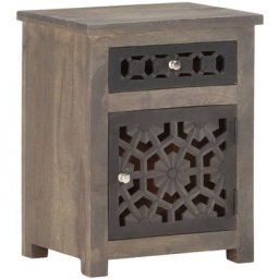 Table de chevet 40x30x50 cm Bois de manguier massif Vidaxl Brun