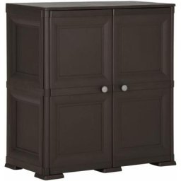 Armoire en plastique 79x43x85,5 cm Design de bois Marron Vidaxl Marron