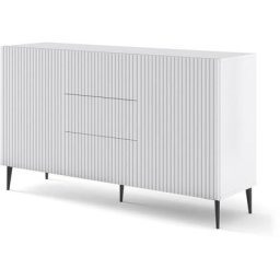 Commode Ravenna b 150 cm 2D3S blanc mat + pieds
