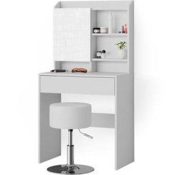 Coiffeuse ""Laura"" Blanc avec Tabouret Vicco