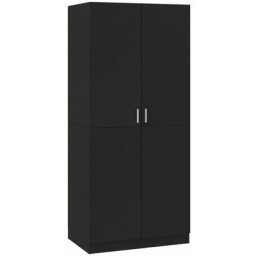 Garde-robe Noir 80x52x180 cm Aggloméré Vidaxl Noir