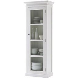 Halifax Armoire vitrine avec 1 porte vitrée, blanc.