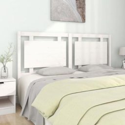 Armoire de tête de lit - Moderne Tête de lit Blanc 165,5x4x100 cm Bois massif de pin FR1181