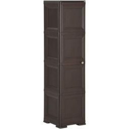 Armoire en plastique 40x43x164 cm Design de bois Marron Vidaxl Marron