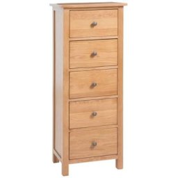 Vidaxl - Commode haute 45x32x110 cm Bois de chêne massif Brun