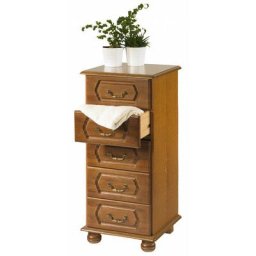 Chiffonnier Chêne Rustique 5 tiroirs - marron
